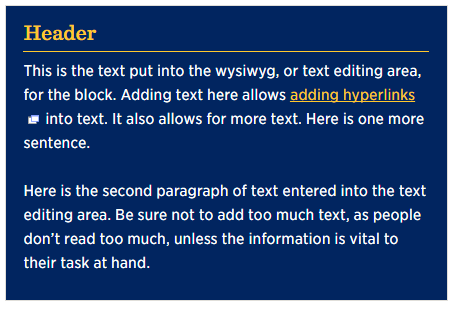 Text Block - Type 4 - Important